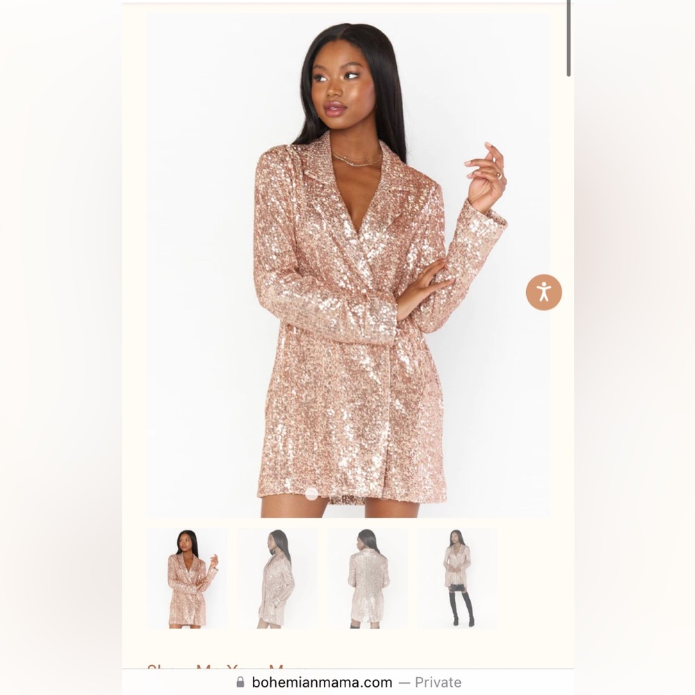 Show me your mumu rose gold blazer dress